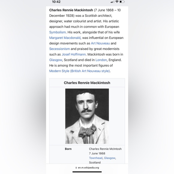 NEW Charles Rennie Macintosh sterling silver earrings , pic for similiar price - Picture 3 of 4